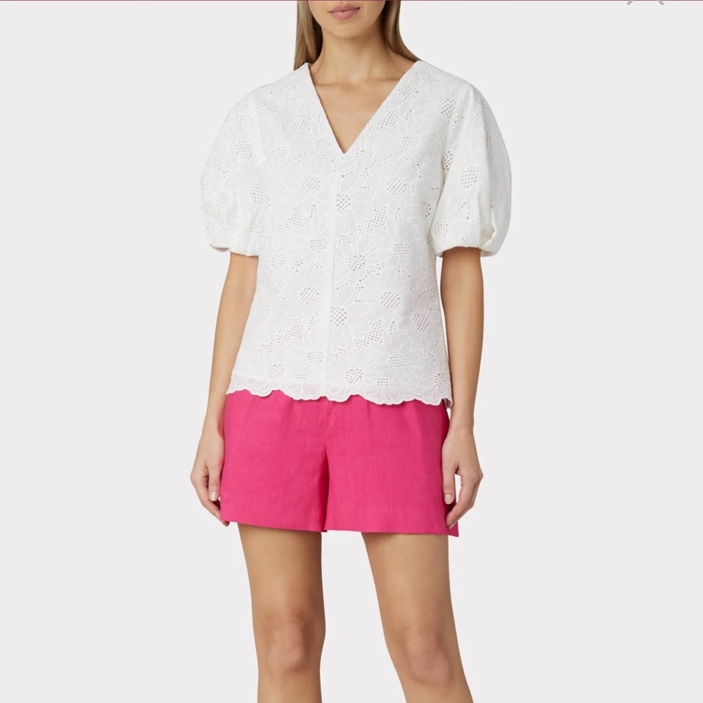 Milly Tournesol Eyelet Top